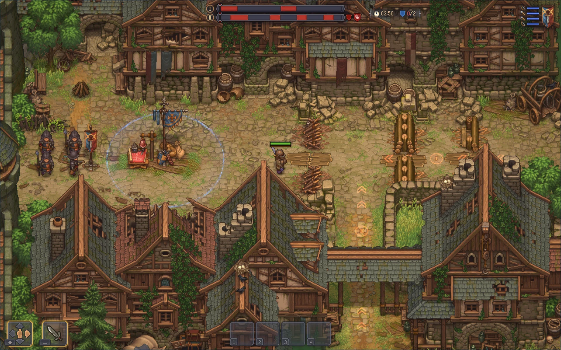 Truppen befehligen und die Flaggen halten – Spielaufnahme 3