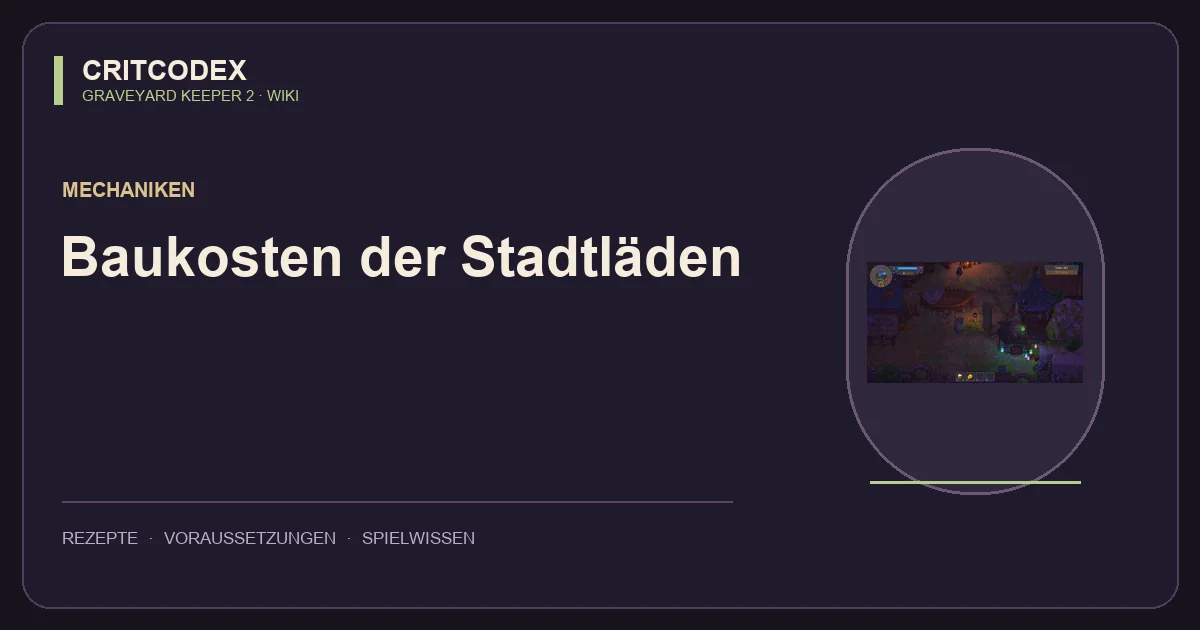 Baukosten der Stadtläden