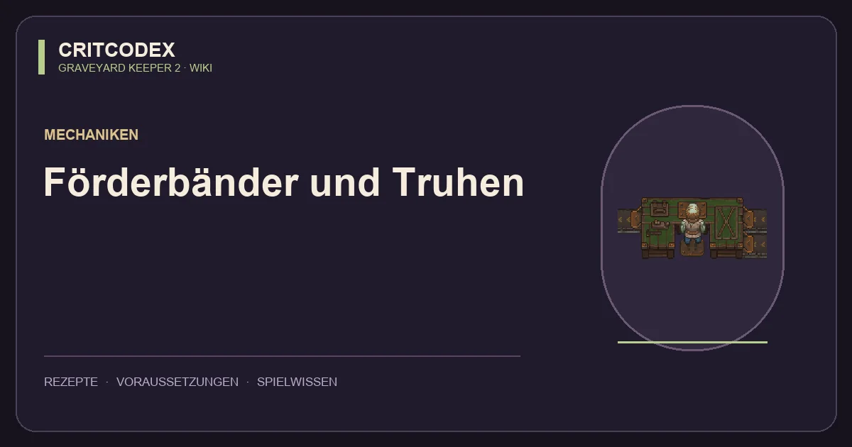 Förderbänder und Truhen