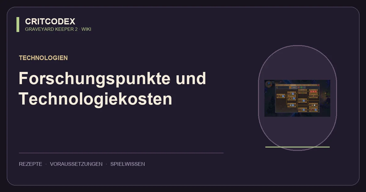 Forschungspunkte und Technologiekosten