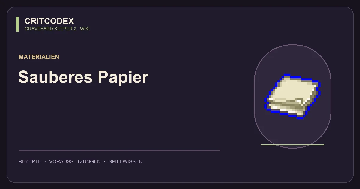 Sauberes Papier