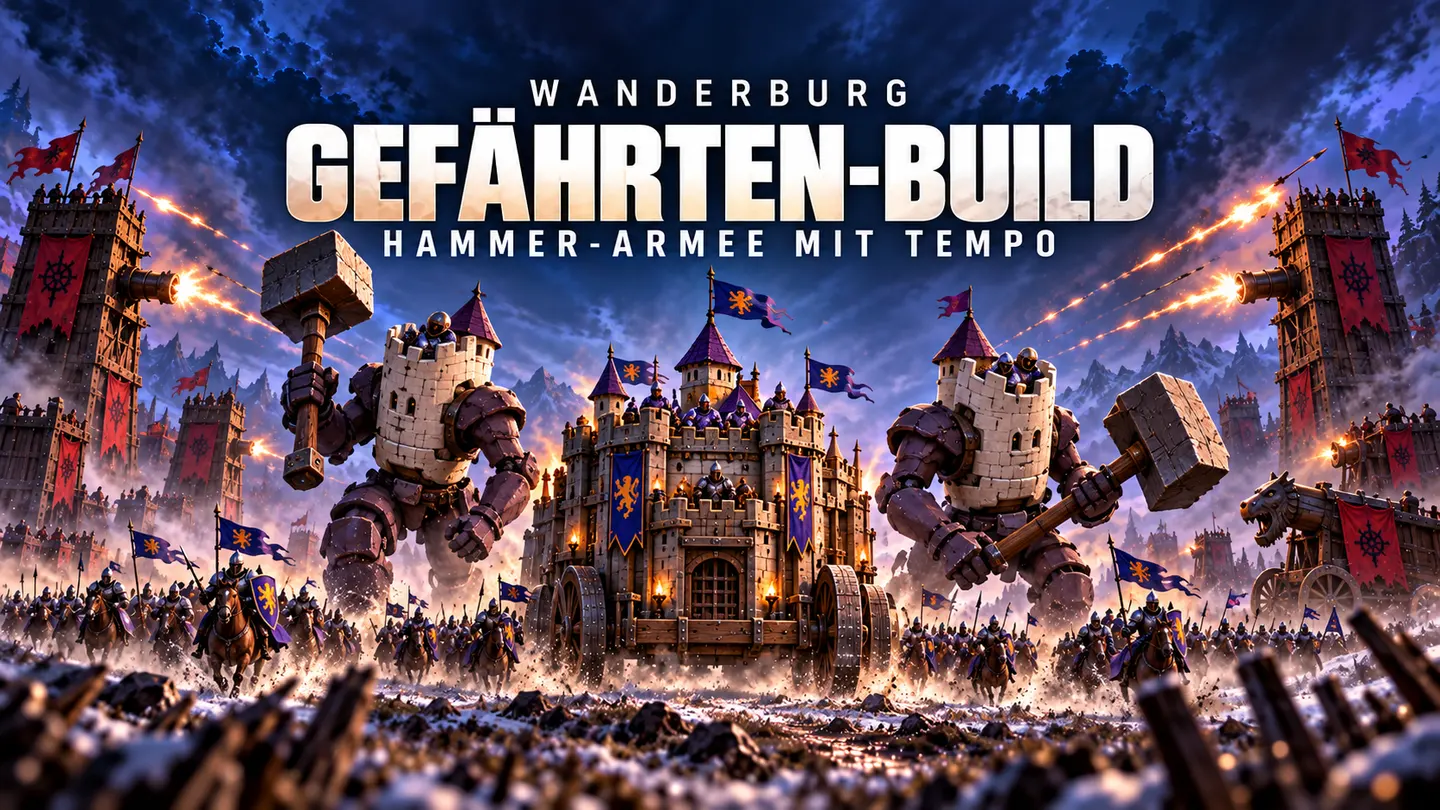 Wanderburg Gefährten-Tempo-Build – redaktionelle Illustration
